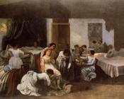 Dressing the Dead Girl( Dressing the Bride) - 古斯塔夫·库尔贝